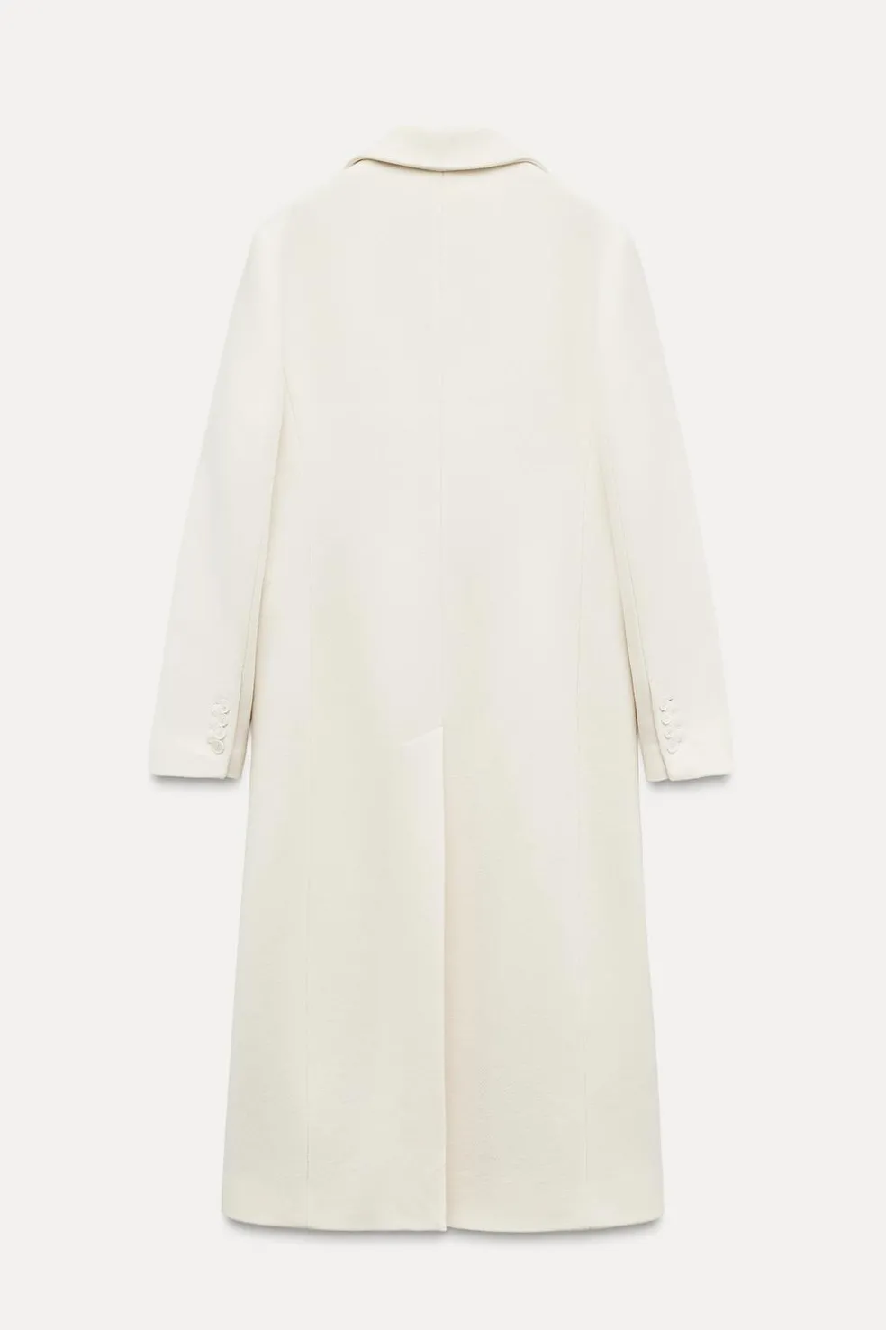 ZARA Sobretudos / Anoraques^CASACO JUSTO MISTURA DE LÃ MANTECO ZW COLLECTION Branco