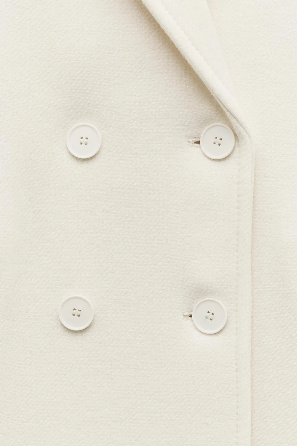 ZARA Sobretudos / Anoraques^CASACO JUSTO MISTURA DE LÃ MANTECO ZW COLLECTION Branco