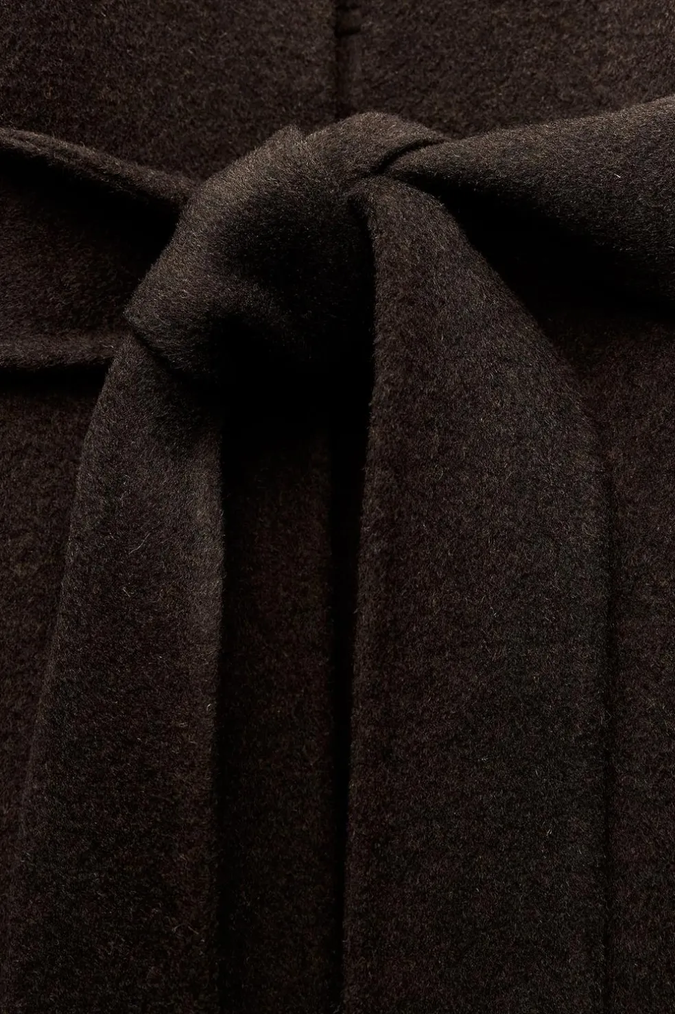 ZARA Sobretudos / Anoraques^CASACO MISTURA LÃ CINTO ZW COLLECTION Castanho-vigoré