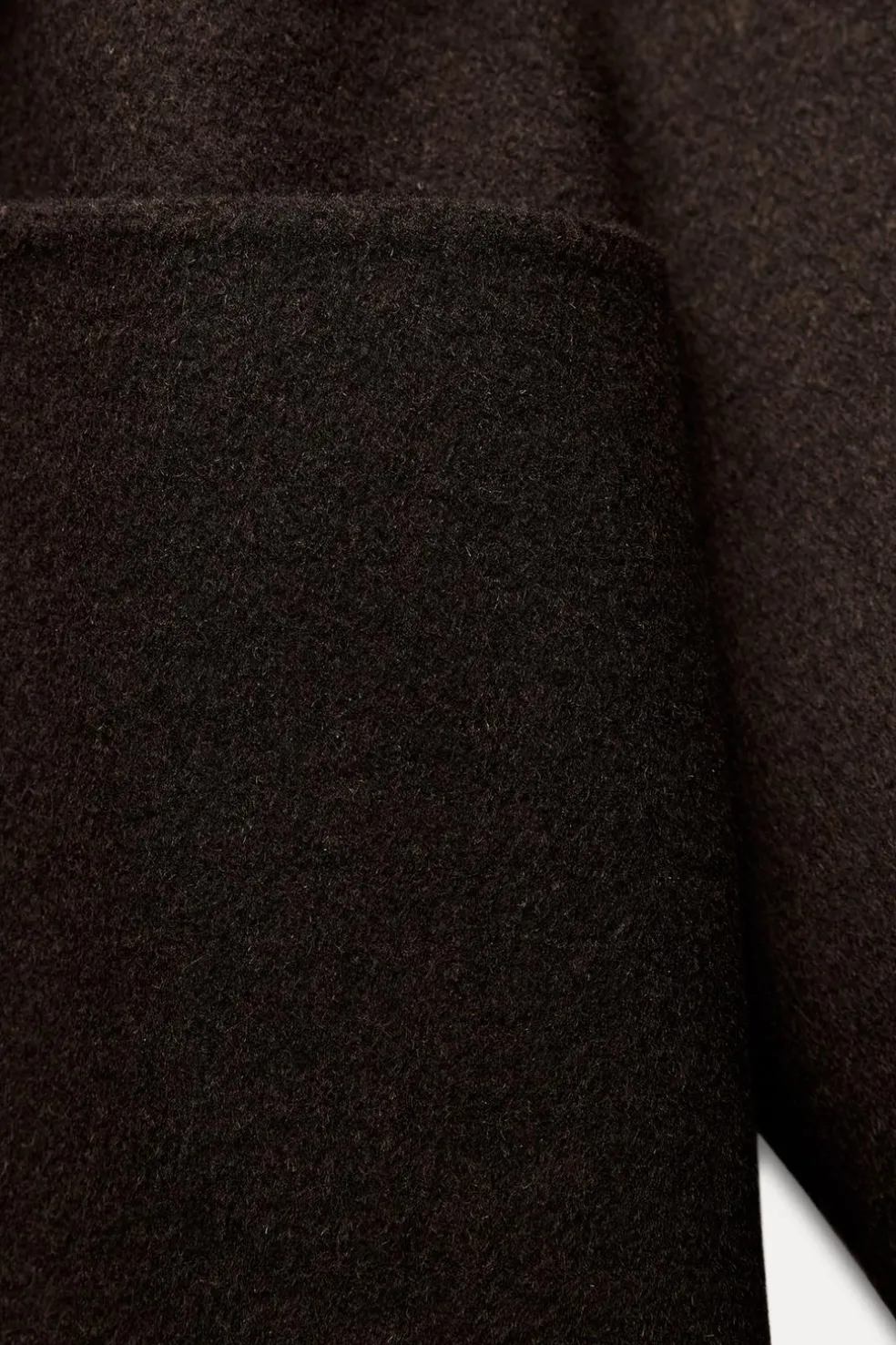 ZARA Sobretudos / Anoraques^CASACO MISTURA LÃ CINTO ZW COLLECTION Castanho-vigoré