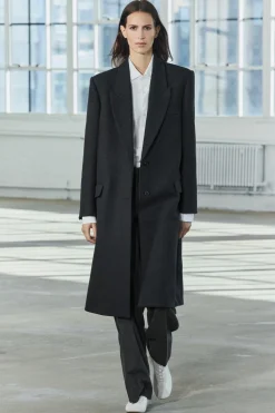 ZARA Sobretudos / Anoraques^CASACO OVERSIZE COM MISTURA DE LÃ ZW COLLECTION Cinzento-antracite
