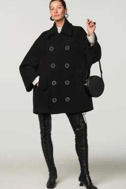 ZARA Sobretudos / Anoraques^CASACO OVERSIZE MISTURA DE LÃ X STEFANO PILATI Cinzento-escuro