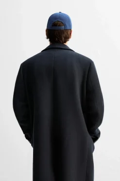 ZARA Vestuário De Inverno|Sobretudos / Gabardinas^CASACO OVERSIZED FIT Azul-marinho