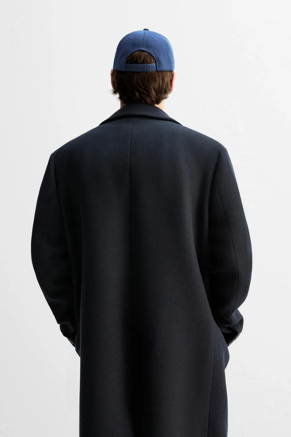 ZARA Vestuário De Inverno|Sobretudos / Gabardinas^CASACO OVERSIZED FIT Azul-marinho