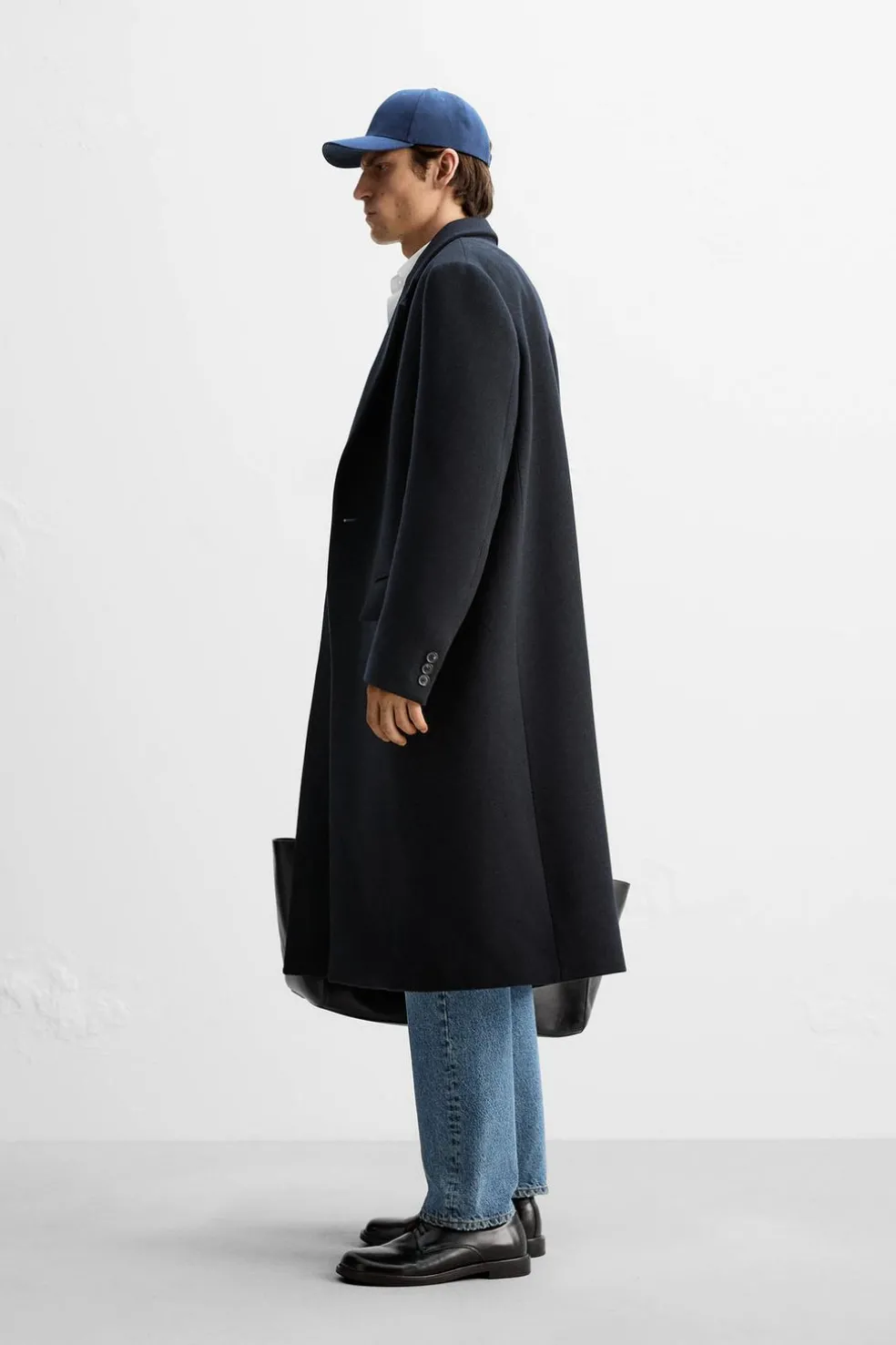 ZARA Vestuário De Inverno|Sobretudos / Gabardinas^CASACO OVERSIZED FIT Azul-marinho