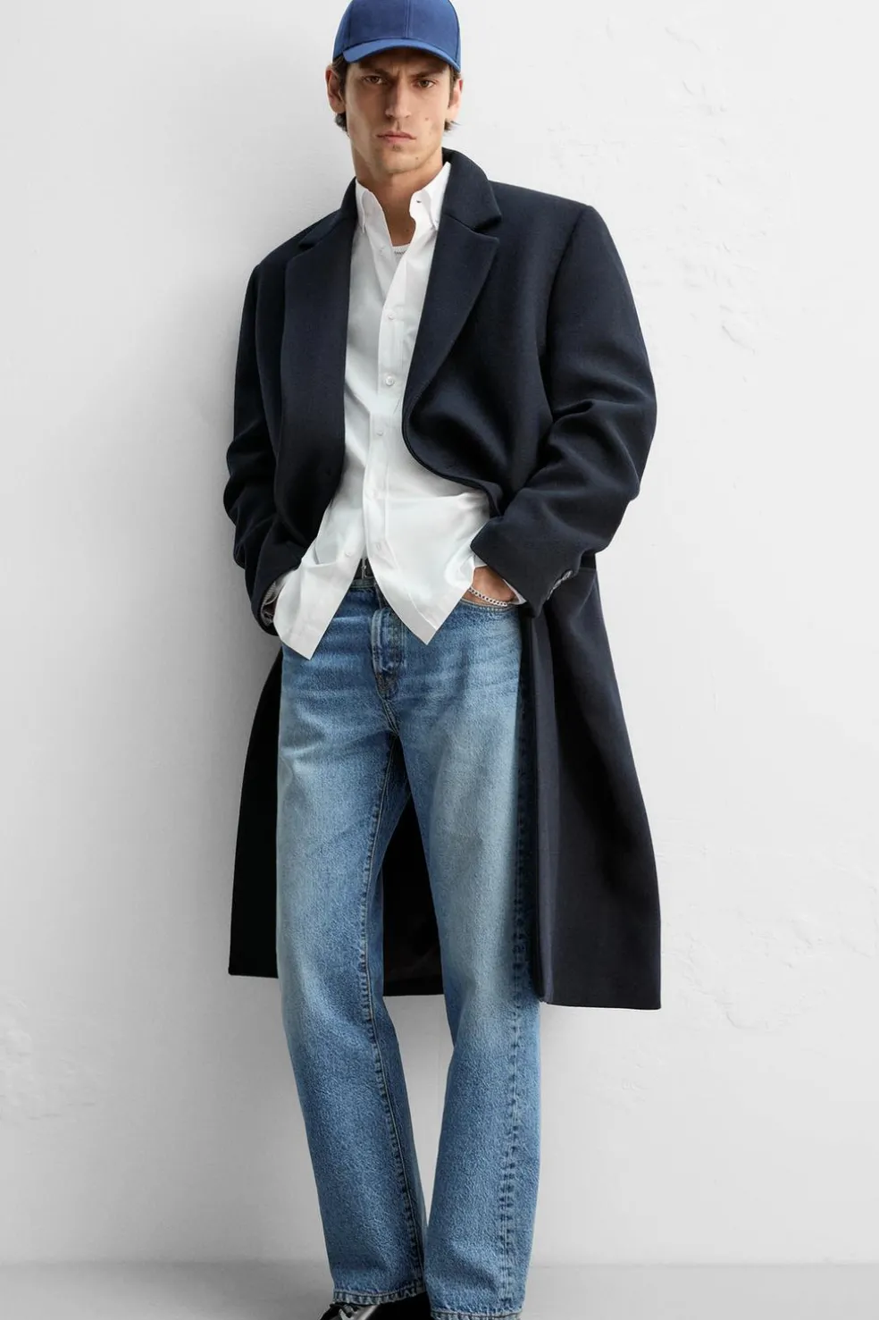 ZARA Vestuário De Inverno|Sobretudos / Gabardinas^CASACO OVERSIZED FIT Azul-marinho