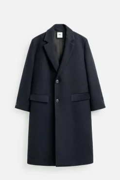 ZARA Vestuário De Inverno|Sobretudos / Gabardinas^CASACO OVERSIZED FIT Azul-marinho