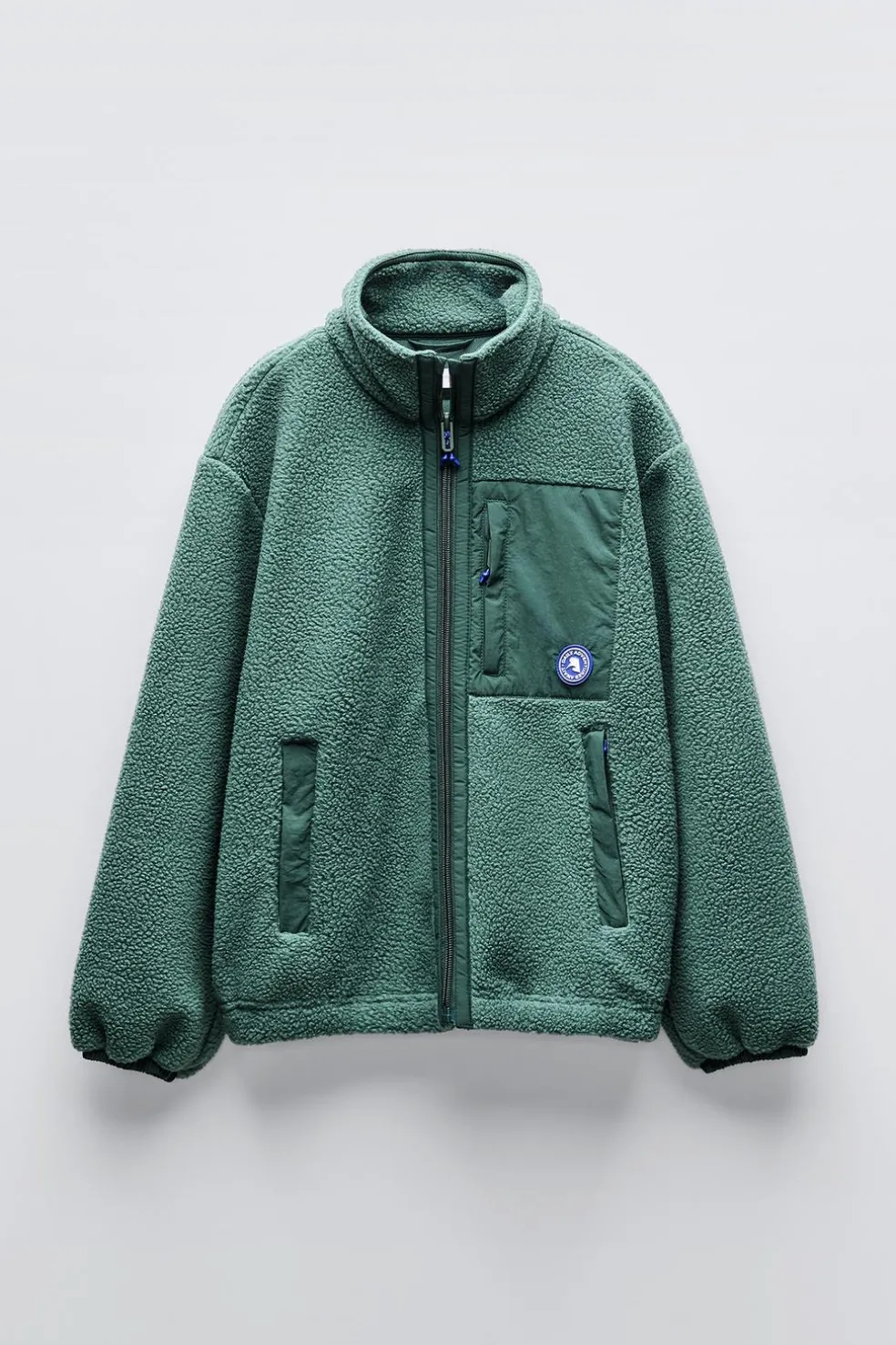 CASACO POLAR CONTRASTE-ZARA Fashion
