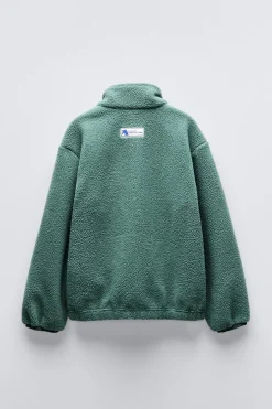 CASACO POLAR CONTRASTE-ZARA Fashion