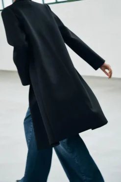 ZARA Winter Layersnew|Sobretudos / Anoraques^CASACO SOFT BOTÃO Preto