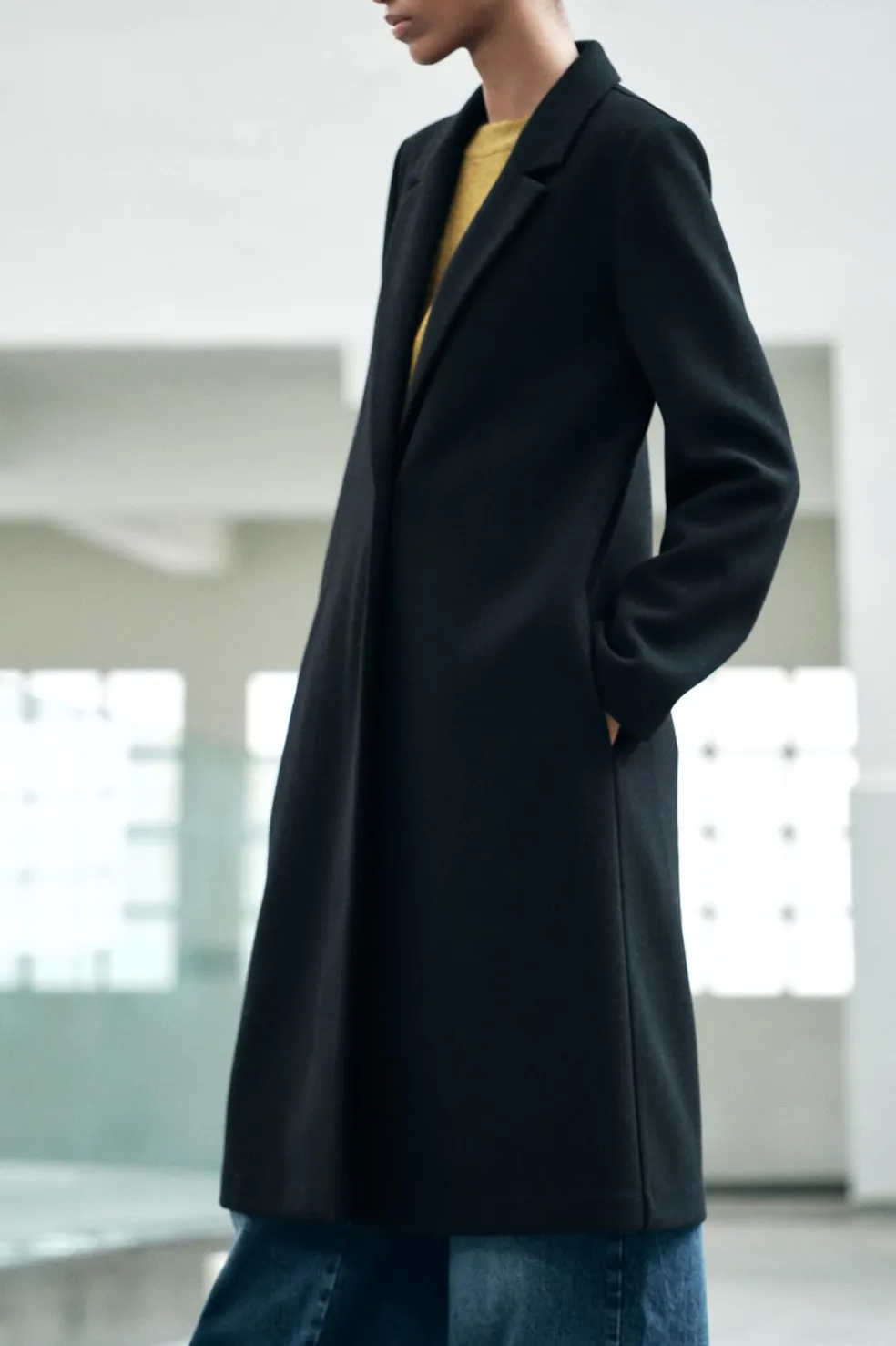 ZARA Winter Layersnew|Sobretudos / Anoraques^CASACO SOFT BOTÃO Preto