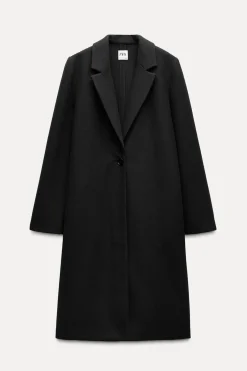 ZARA Winter Layersnew|Sobretudos / Anoraques^CASACO SOFT BOTÃO Preto