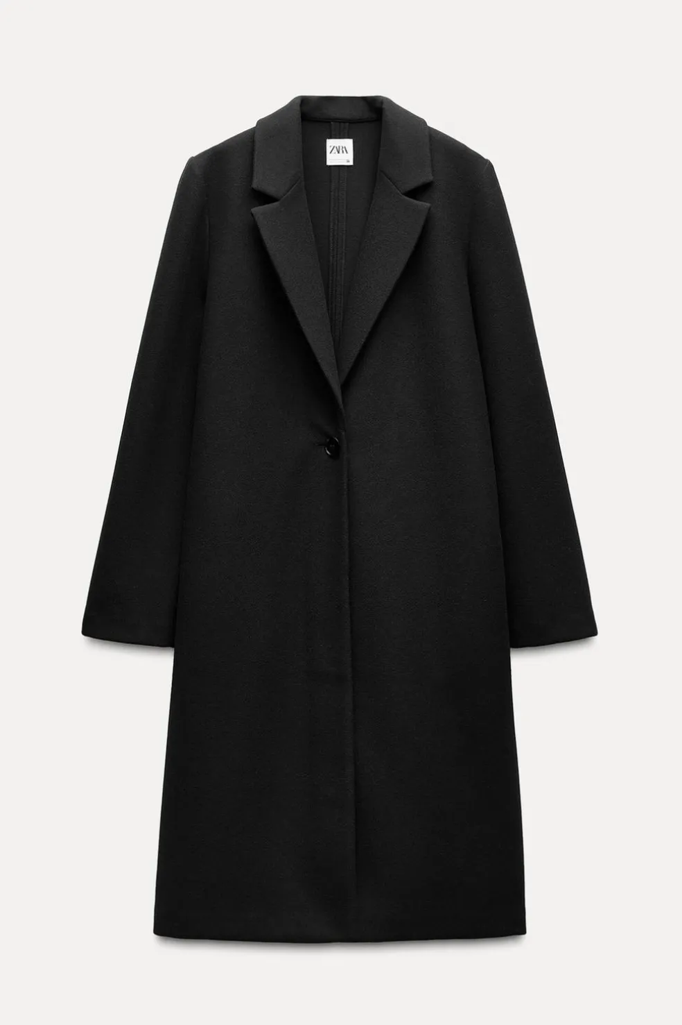 ZARA Winter Layersnew|Sobretudos / Anoraques^CASACO SOFT BOTÃO Preto