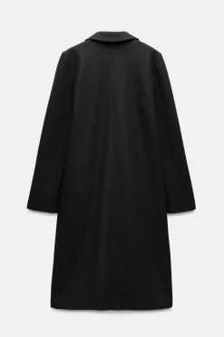 ZARA Winter Layersnew|Sobretudos / Anoraques^CASACO SOFT BOTÃO Preto
