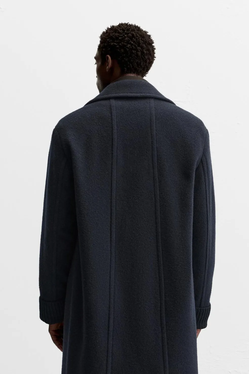 ZARA Vestuário De Inverno|Sobretudos / Gabardinas^CASACO TEXTURA MISTURA DE LÃ Azul-marinho