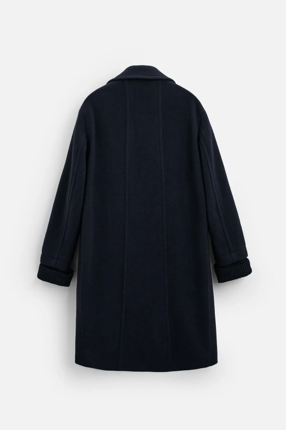ZARA Vestuário De Inverno|Sobretudos / Gabardinas^CASACO TEXTURA MISTURA DE LÃ Azul-marinho