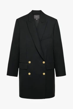 ZARA Sobretudos / Anoraques|Vestidos^CASACO TIPO FRAQUE DE LÃ COM BOTÕES X STEFANO PILATI Preto