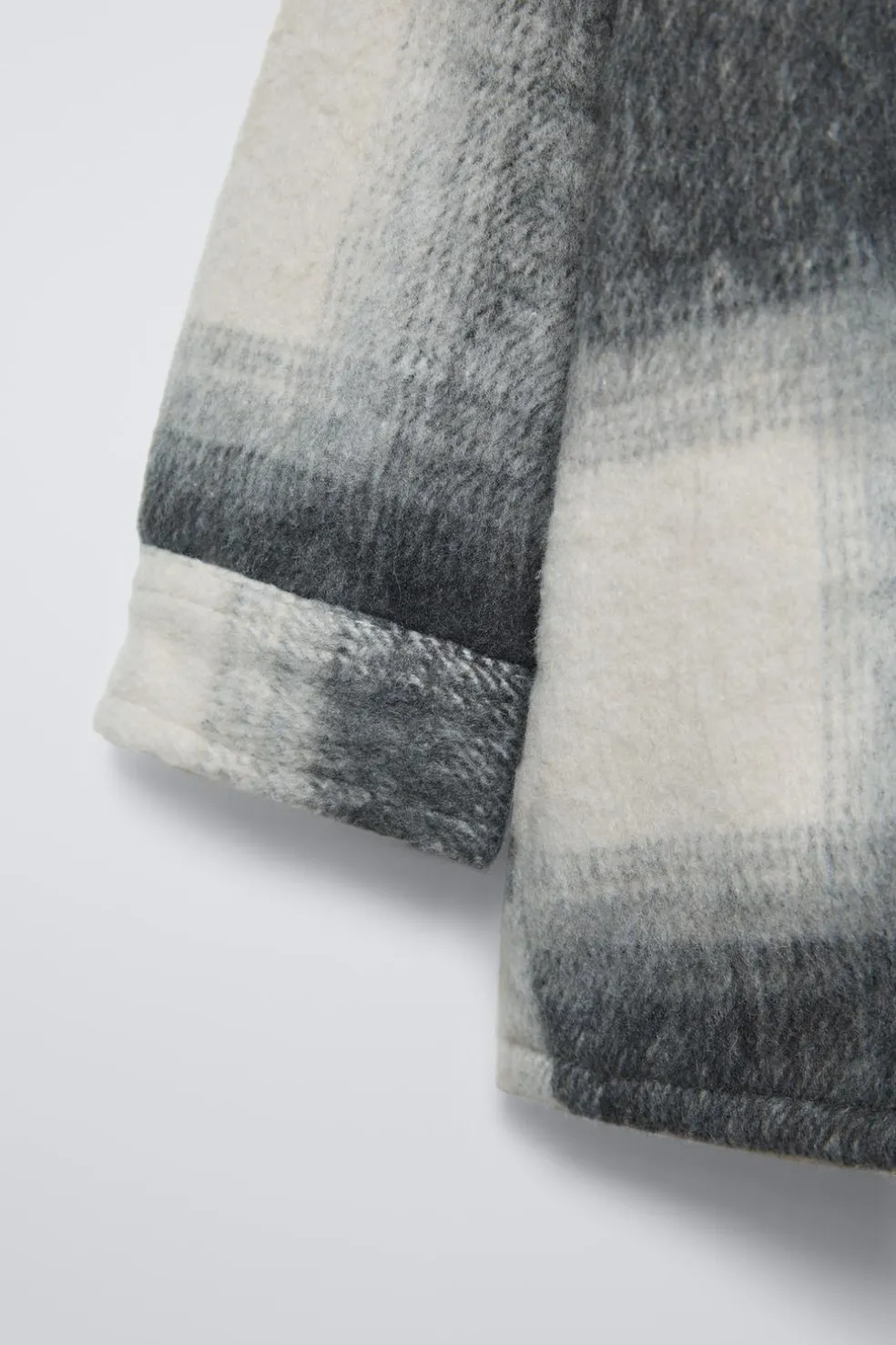 CASACO XADREZ FORRO COM EFEITO DE PELO ENCARACOLADO-ZARA Fashion