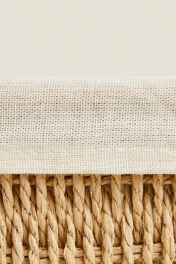 ZARA Lavandarias / Limpeza|Lavandarias / Limpeza^CESTO COM TECIDO INTERIOR Bege-claro