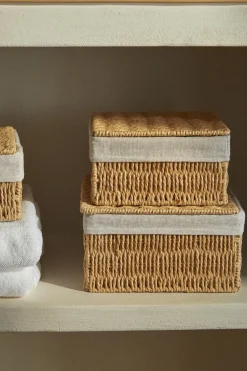 ZARA Lavandarias / Limpeza|Lavandarias / Limpeza^CESTO COM TECIDO INTERIOR Bege-claro