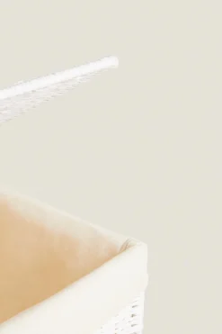 ZARA Lavandarias / Limpeza|Lavandarias / Limpeza^CESTO DE ROUPA RETANGULAR TECIDO INTERIOR Branco