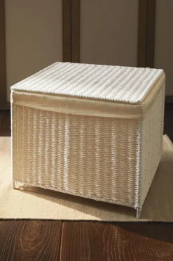 ZARA Lavandarias / Limpeza|Lavandarias / Limpeza^CESTO DE ROUPA RETANGULAR TECIDO INTERIOR Branco