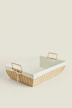 ZARA Lavandarias / Limpeza|Lavandarias / Limpeza^CESTO ROUPA ENGOMADA TECIDO INTERIOR Bege-claro