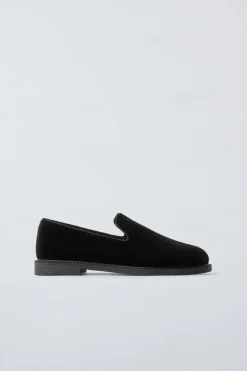 CHINELO DE VELUDO-ZARA Hot