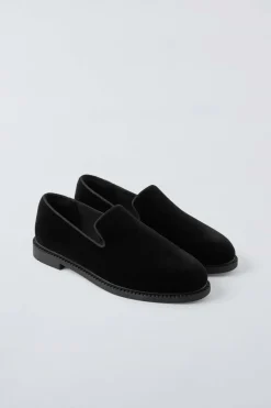 CHINELO DE VELUDO-ZARA Hot