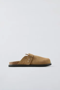 CHINELOS DE PELE EM CROUTE-ZARA Best