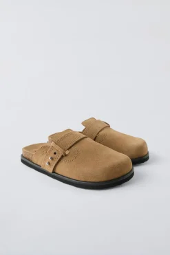 CHINELOS DE PELE EM CROUTE-ZARA Best