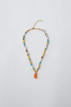 COLAR COM MISSANGAS E PENDENTE FRUTA-ZARA Outlet
