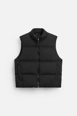 ZARA Blusões|Casacos De Pluma^COLETE ACOLCHOADO Preto