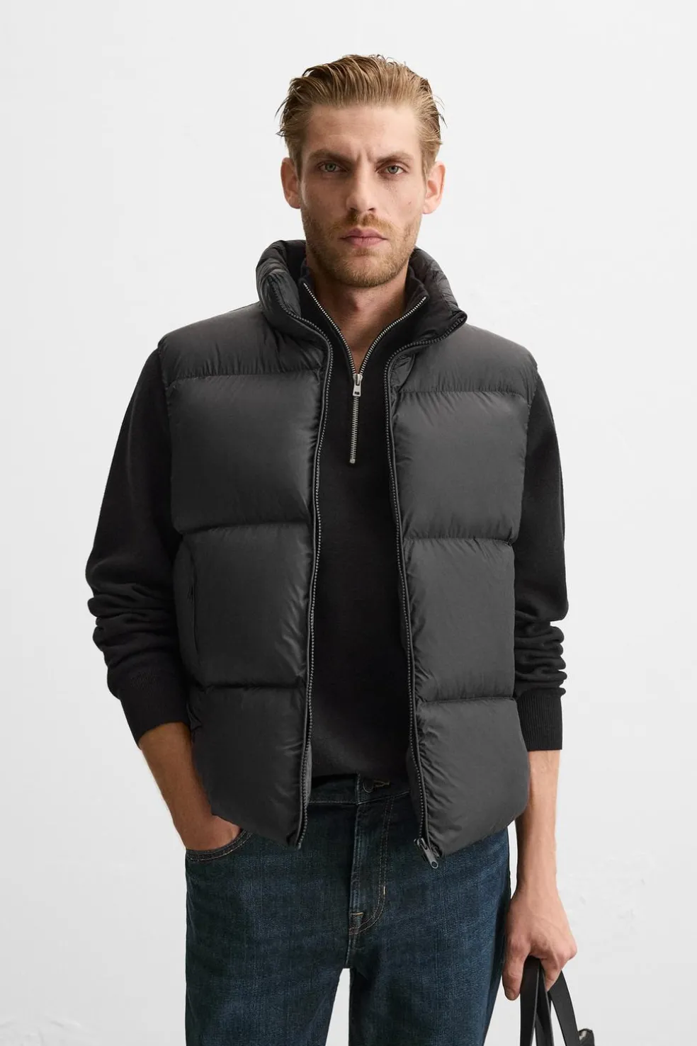 ZARA Vestuário De Inverno|Blusões^COLETE ACOLCHOADO Preto