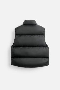 ZARA Vestuário De Inverno|Blusões^COLETE ACOLCHOADO Preto