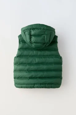 COLETE ACOLCHOADO CAPUZ WATER REPELLENT-ZARA Cheap