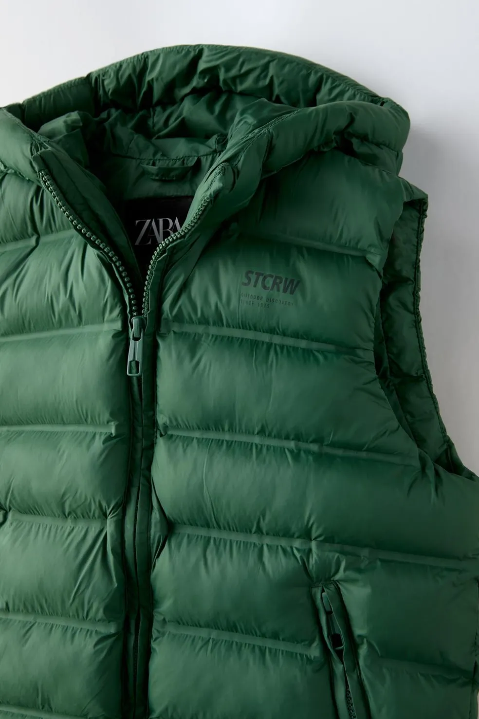 COLETE ACOLCHOADO CAPUZ WATER REPELLENT-ZARA Cheap