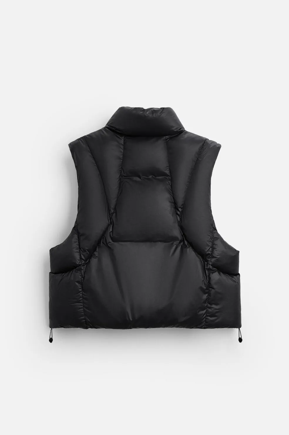 ZARA Blusões|Coletes^COLETE ACOLCHOADO CROPPED FIT Preto