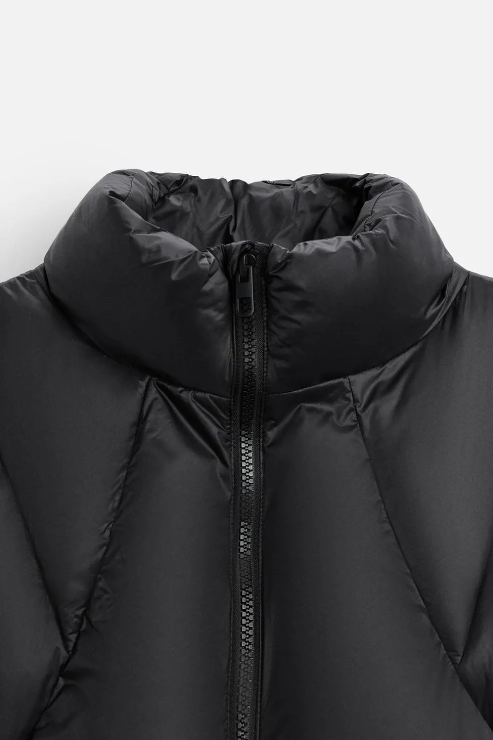 ZARA Blusões|Coletes^COLETE ACOLCHOADO CROPPED FIT Preto