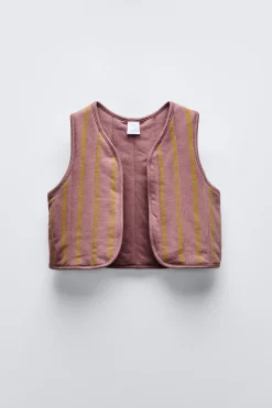 COLETE ACOLCHOADO ÀS RISCAS-ZARA Outlet