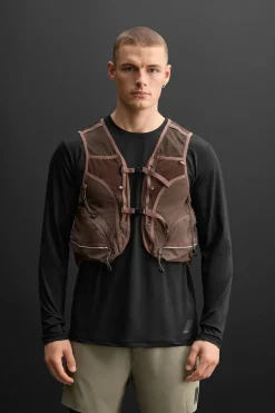 ZARA Coletes^COLETE BOLSOS UTILITY Grená-claro