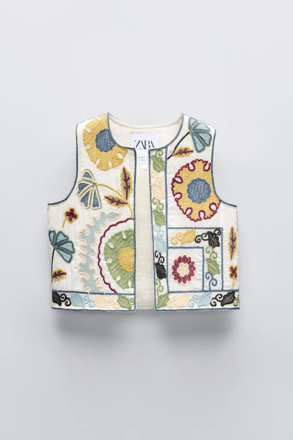 COLETE COM BORDADOS-ZARA Best Sale