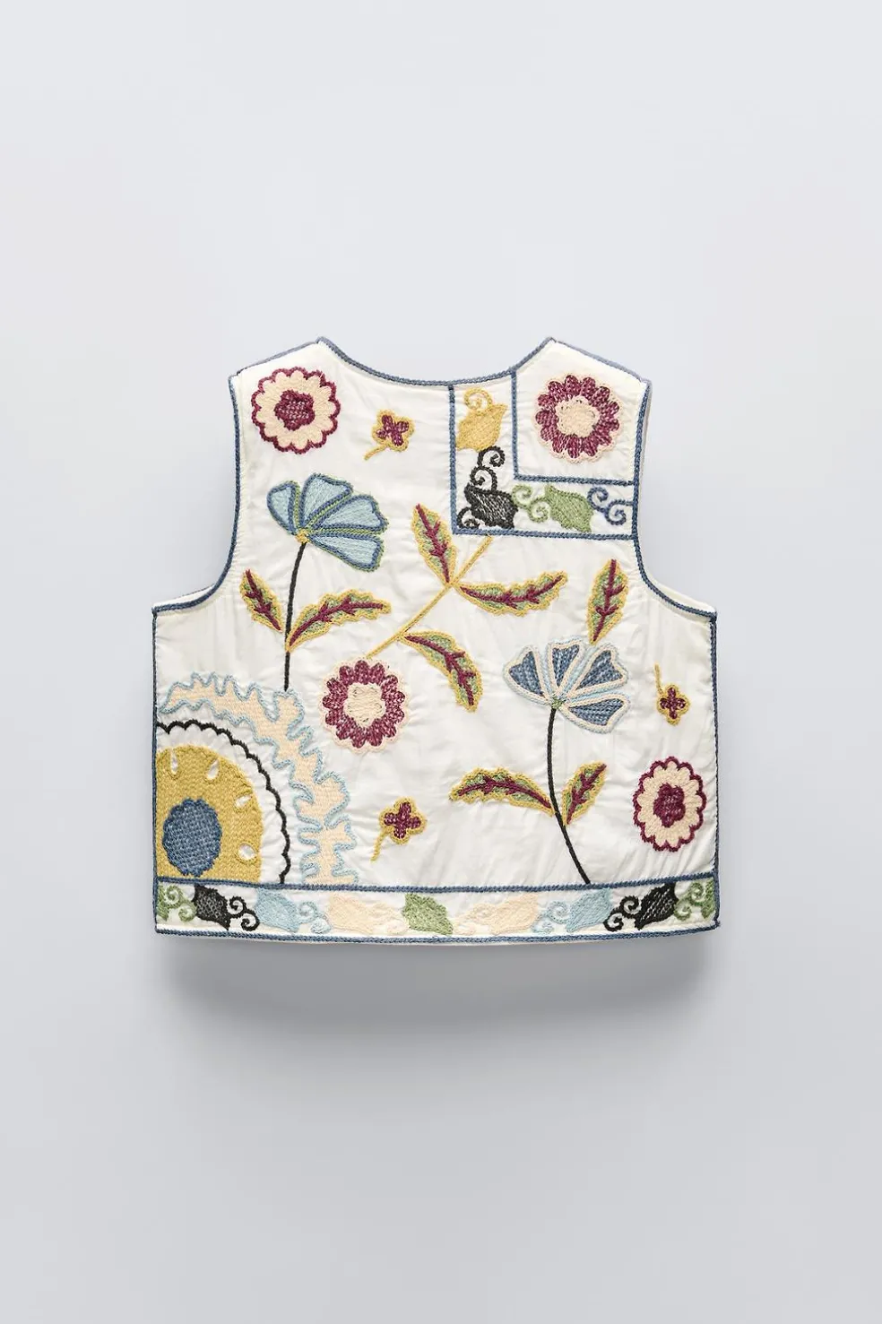 COLETE COM BORDADOS-ZARA Best Sale