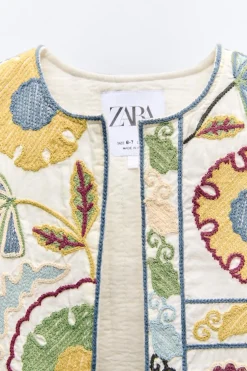 COLETE COM BORDADOS-ZARA Best Sale