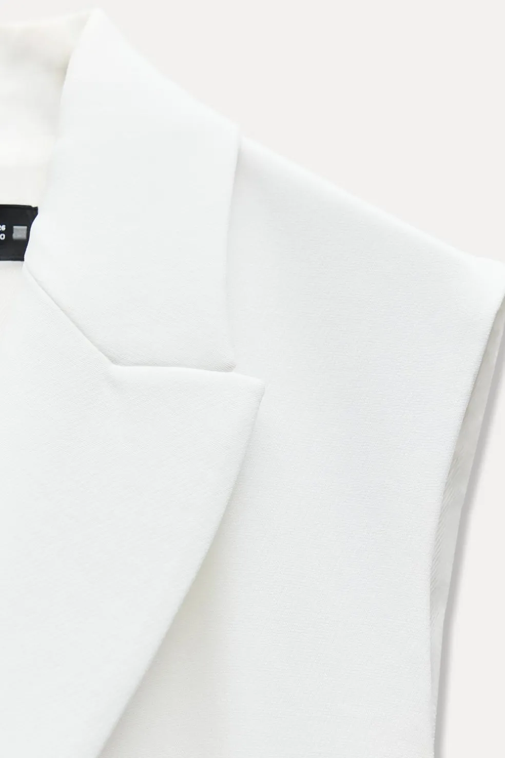 ZARA Blazers / Coletes|Vestidos^COLETE COMPRIDO CRUZADO COM CINTO Branco-marfim
