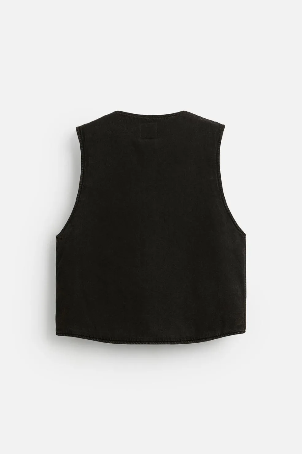 ZARA Blusões|Coletes^COLETE DE GANGA COM BOLSOS Castanho-escuro