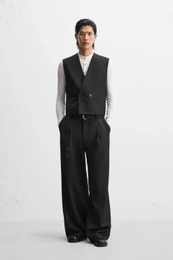 ZARA Coletes^COLETE DE TRAJE X NANUSHKA Preto