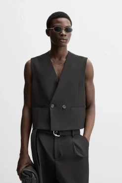 ZARA Coletes|Blazers^COLETE DE VESTIR BOXY FIT Preto