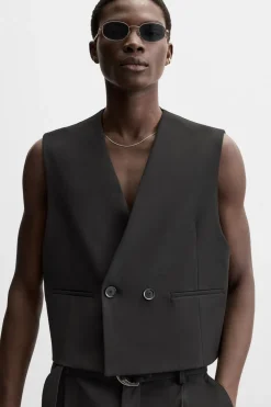ZARA Coletes|Blazers^COLETE DE VESTIR BOXY FIT Preto