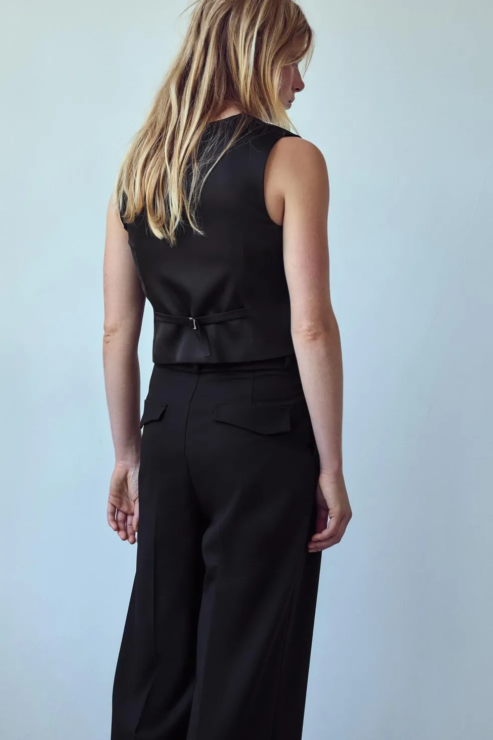 ZARA Blazers / Coletes^COLETE DUPLO COM PRESILHA Preto
